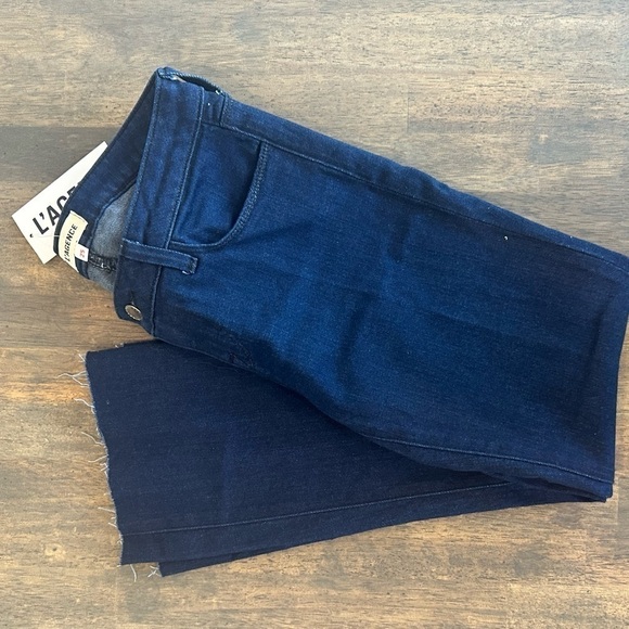 L’agence Mid Rise Raw Hem Cropped Flare Jeans - Picture 3 of 3